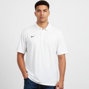 Nike Dri-FIT Polo Shirt Mens XL White National Baseball‎ Hall of Fame Athleisure